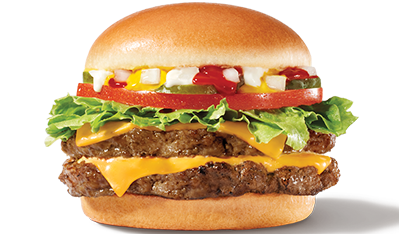 Half Pound Deluxe Double Cheeseburger